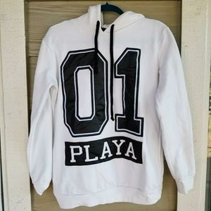White 01 Playa Hoodie